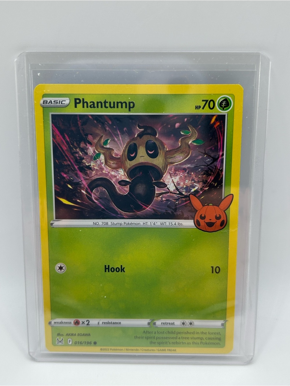 Phantump Pokémon Card - Trick or Trade 🎃016/196